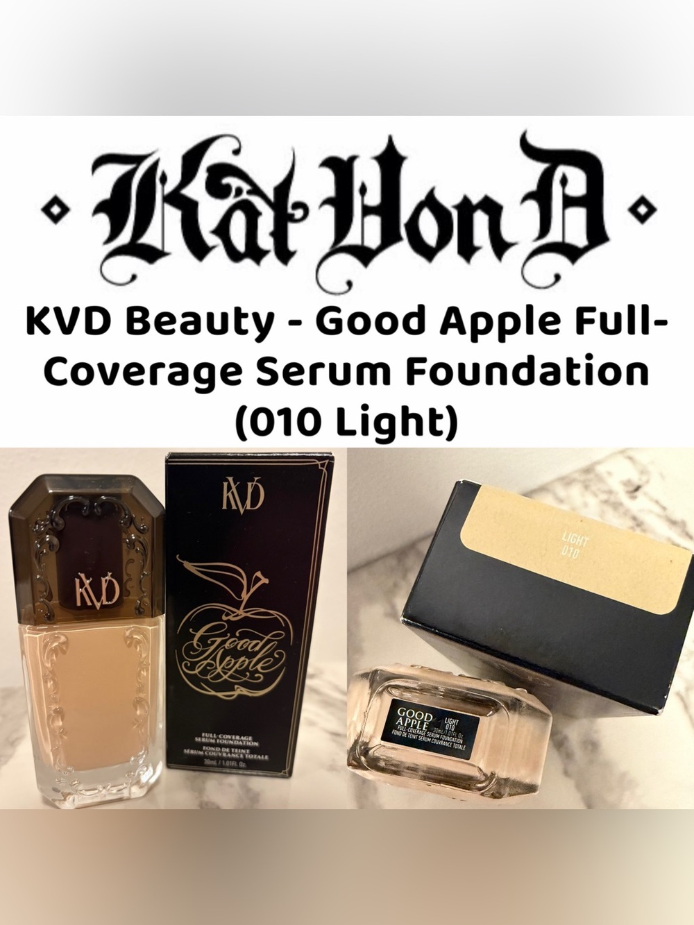 KVD Beauty - Good Apple Full-Coverage Serum Foundation (010 Light) - NEW